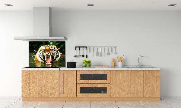 Kitchen wall panels Roaring tiger