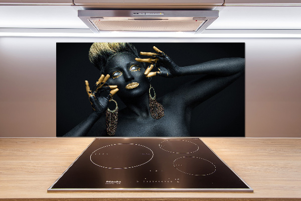 Kitchen splashback A woman in black