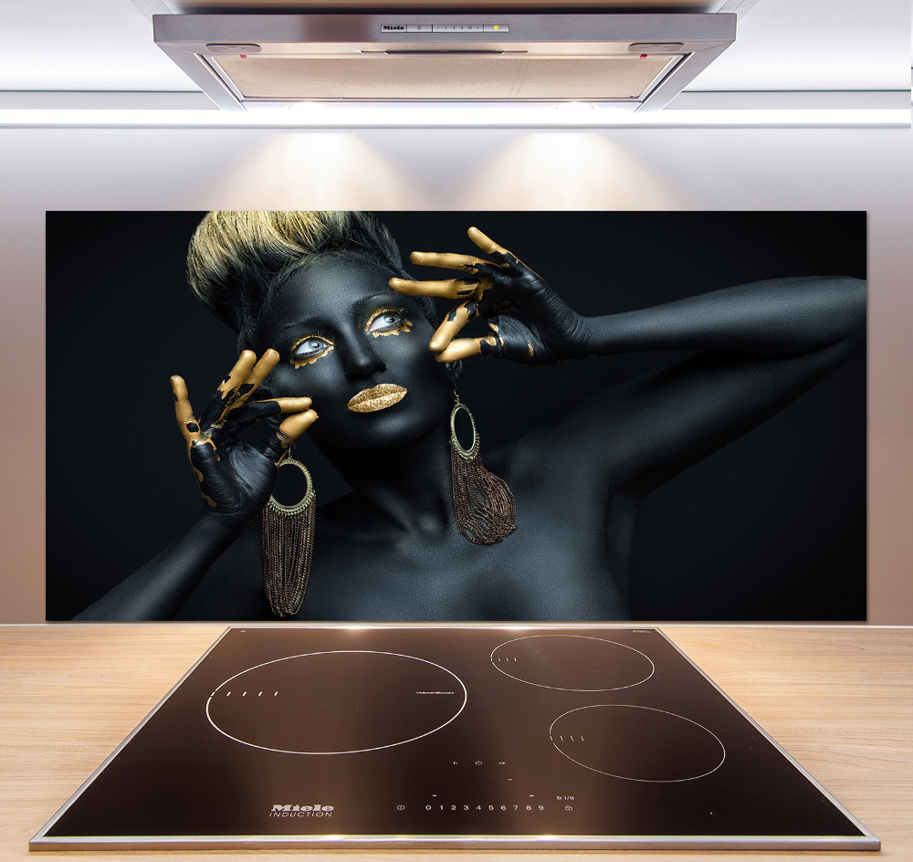 Kitchen splashback A woman in black