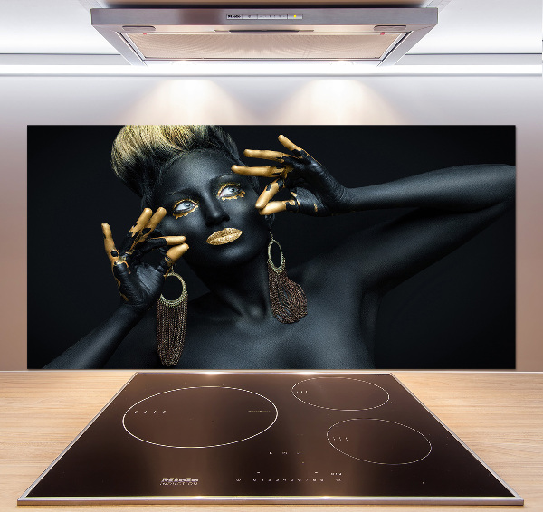 Kitchen splashback A woman in black