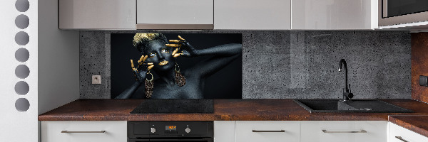 Kitchen splashback A woman in black