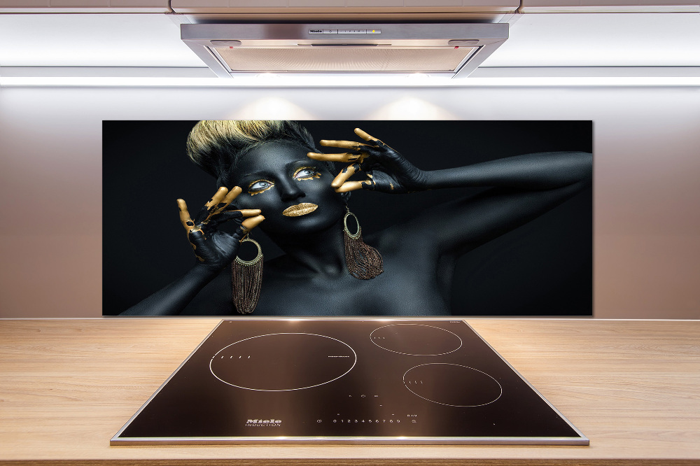 Kitchen splashback A woman in black