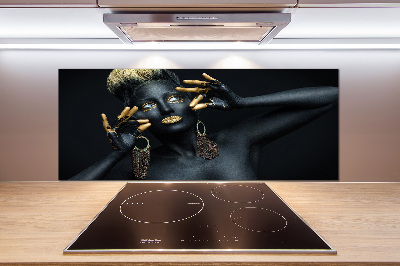 Kitchen splashback A woman in black