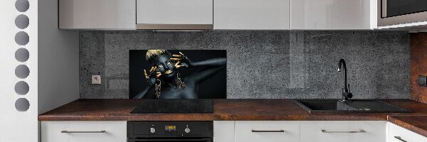 Kitchen splashback A woman in black