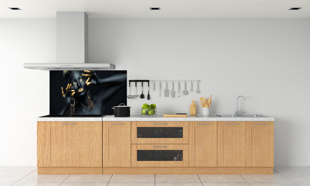 Kitchen splashback A woman in black