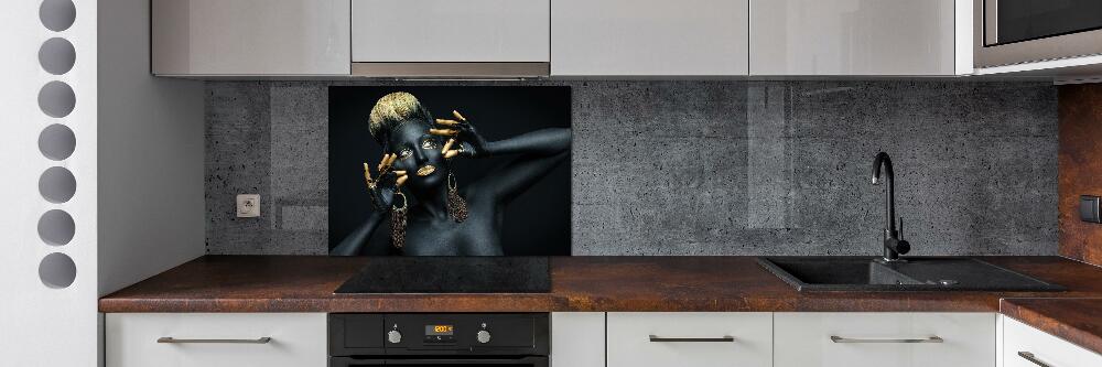 Kitchen splashback A woman in black