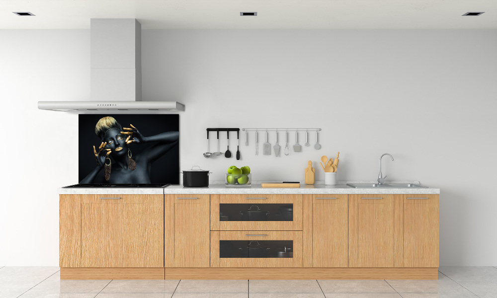 Kitchen splashback A woman in black