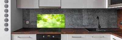 Cooker splashback Chestnut leaves