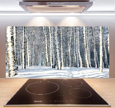 Cooker splashback Forest in winter