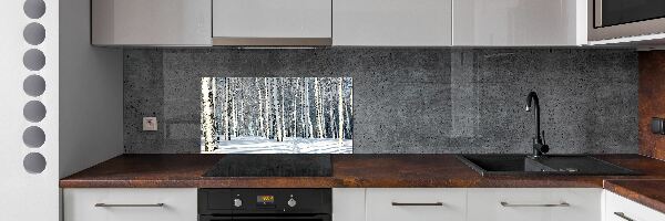 Cooker splashback Forest in winter