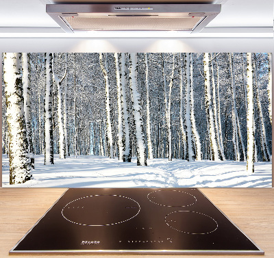 Cooker splashback Forest in winter