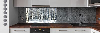 Cooker splashback Forest in winter