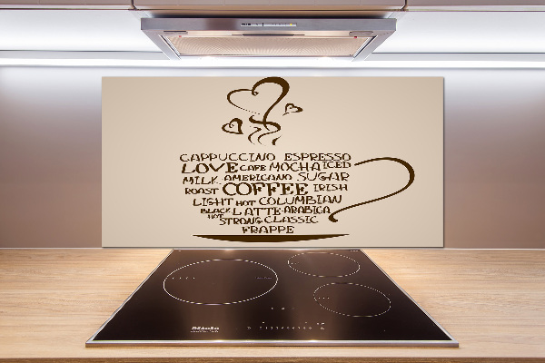 Cooker splashback Cup of coffee