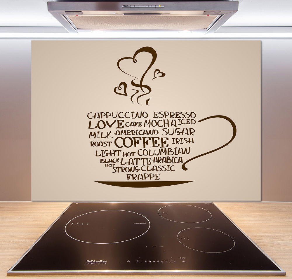 Cooker splashback Cup of coffee