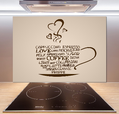 Cooker splashback Cup of coffee