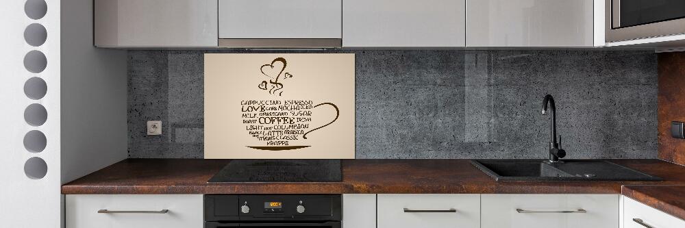 Cooker splashback Cup of coffee