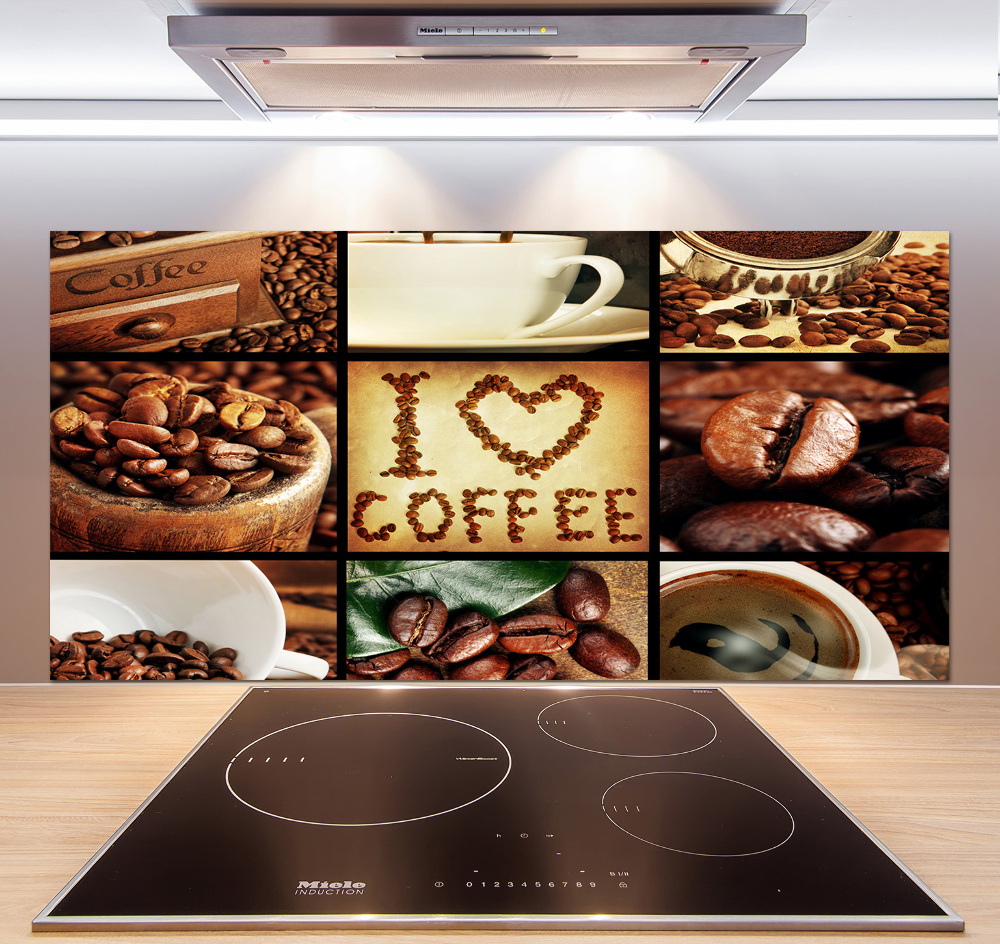 Cooker splashback Coffee collage