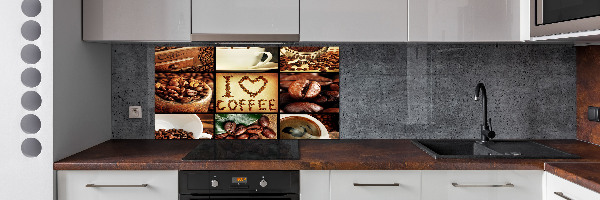 Cooker splashback Coffee collage