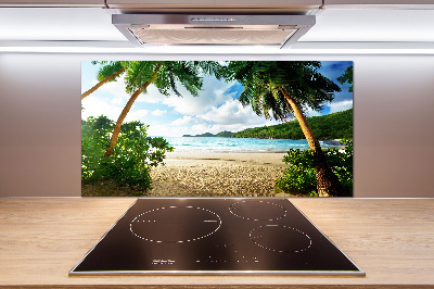 Cooker splashback Palms on the beach