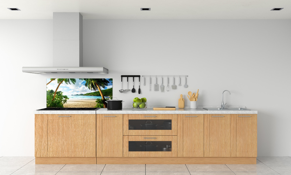 Cooker splashback Palms on the beach