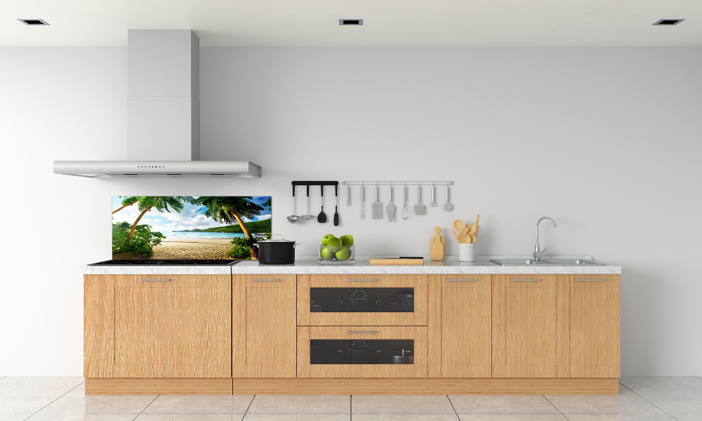 Cooker splashback Palms on the beach