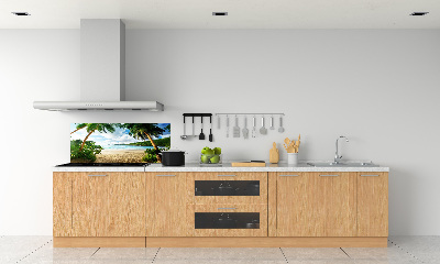 Cooker splashback Palms on the beach