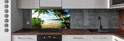 Cooker splashback Palms on the beach