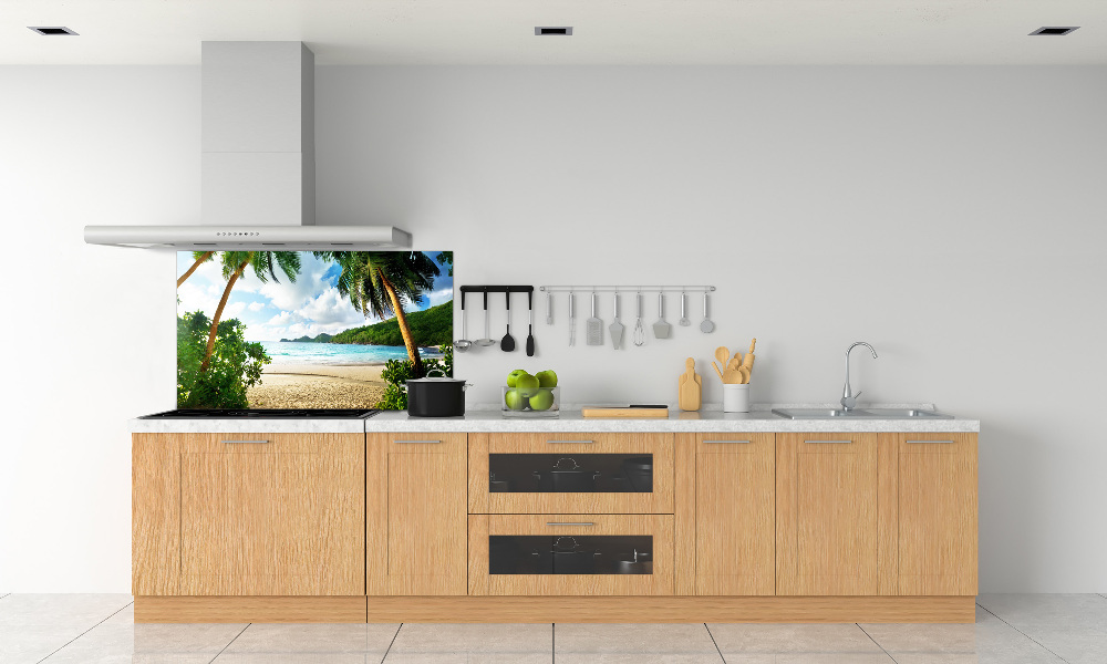 Cooker splashback Palms on the beach