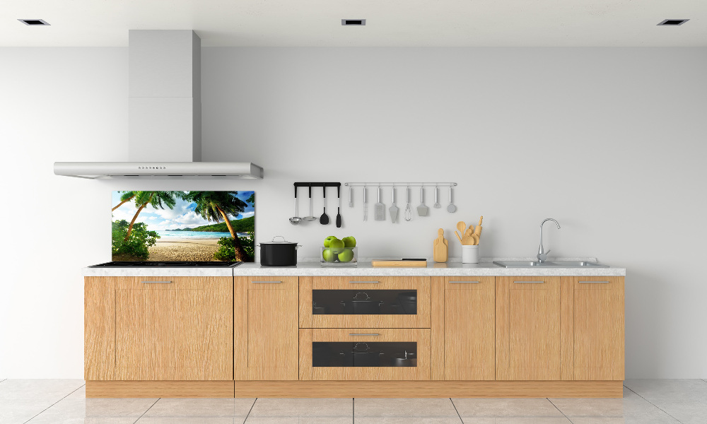 Cooker splashback Palms on the beach