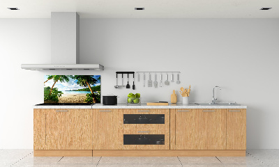 Cooker splashback Palms on the beach