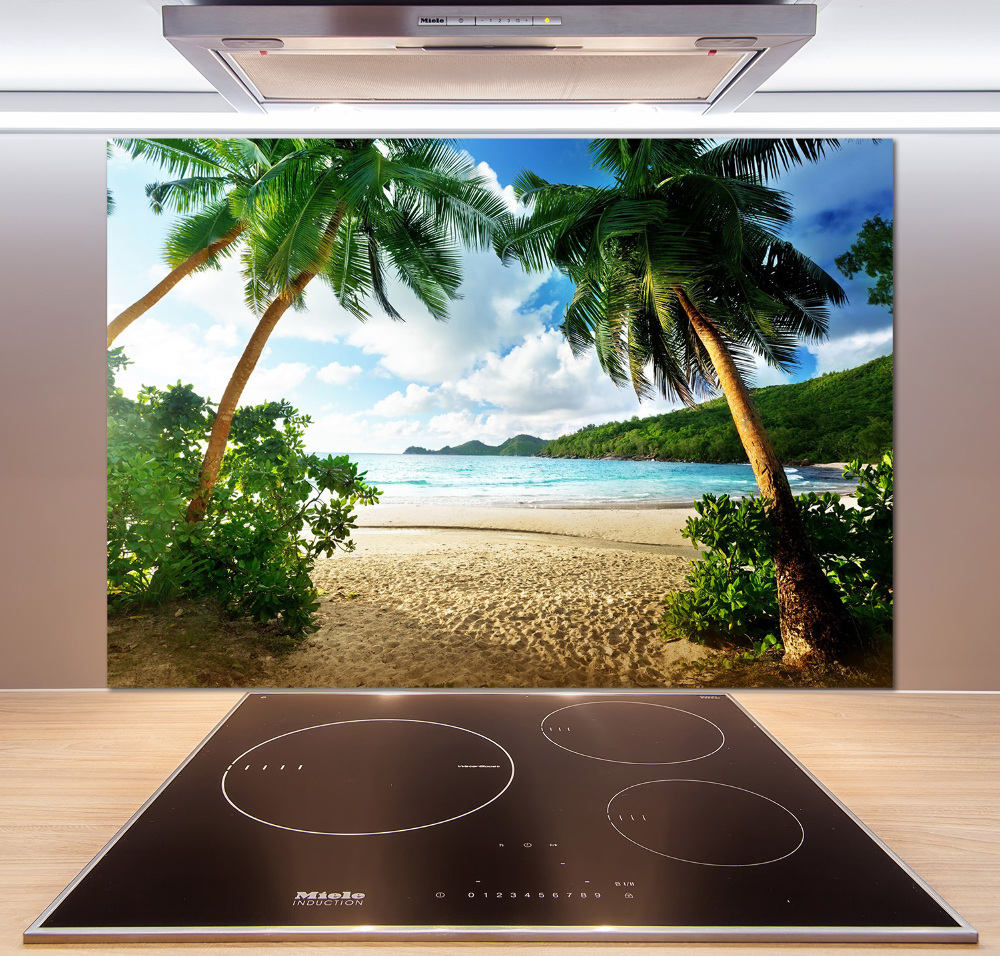 Cooker splashback Palms on the beach