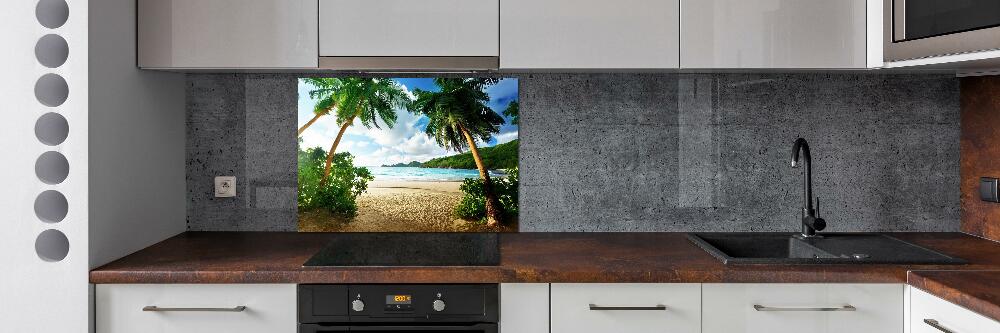 Cooker splashback Palms on the beach