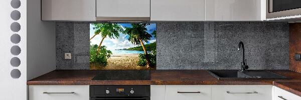 Cooker splashback Palms on the beach