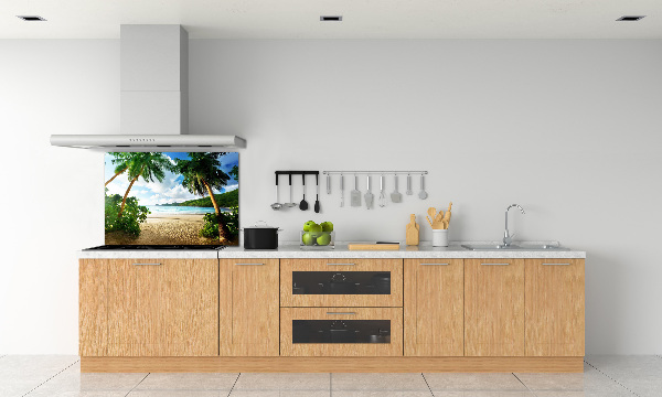 Cooker splashback Palms on the beach