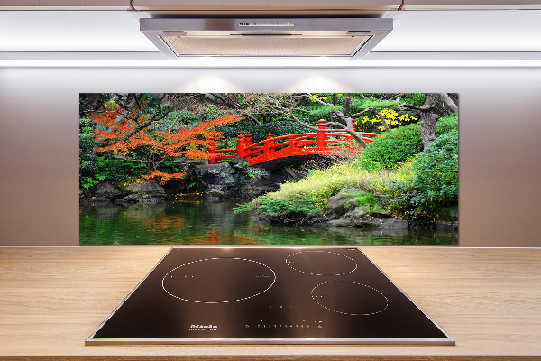 Cooker splashback Japanese garden