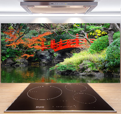 Cooker splashback Japanese garden