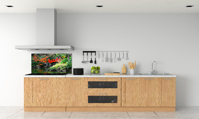 Cooker splashback Japanese garden