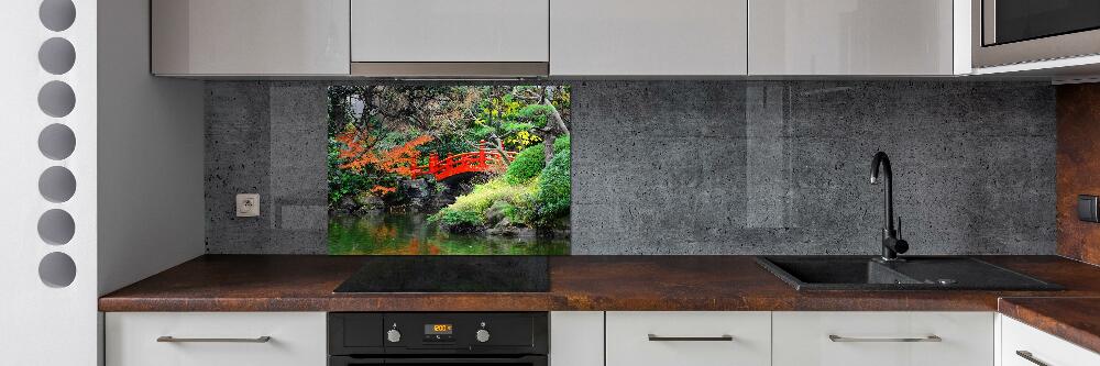 Cooker splashback Japanese garden