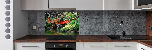 Cooker splashback Japanese garden