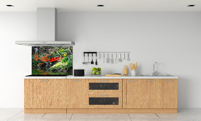 Cooker splashback Japanese garden