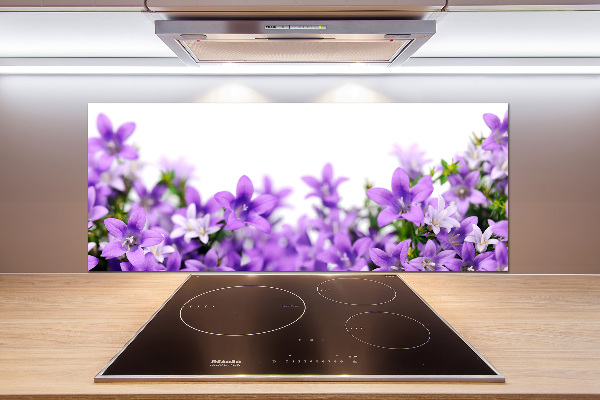 Cooker splashback Purple bells