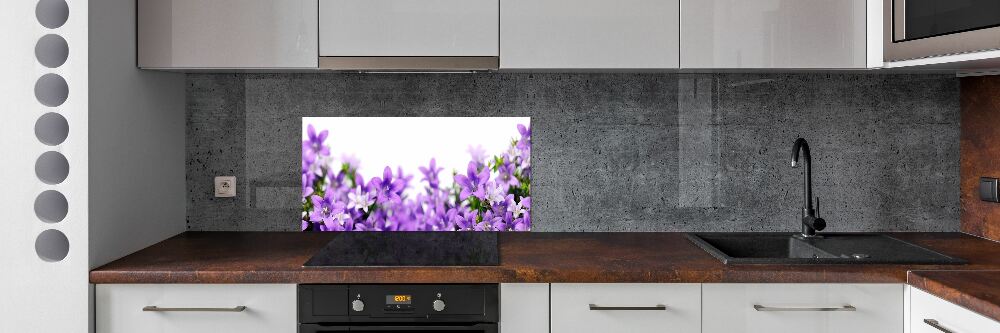 Cooker splashback Purple bells