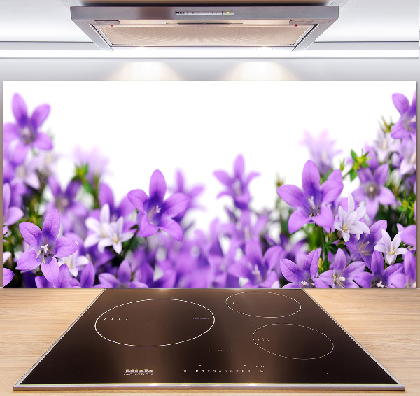 Cooker splashback Purple bells