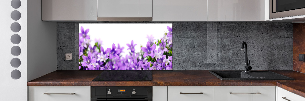 Cooker splashback Purple bells