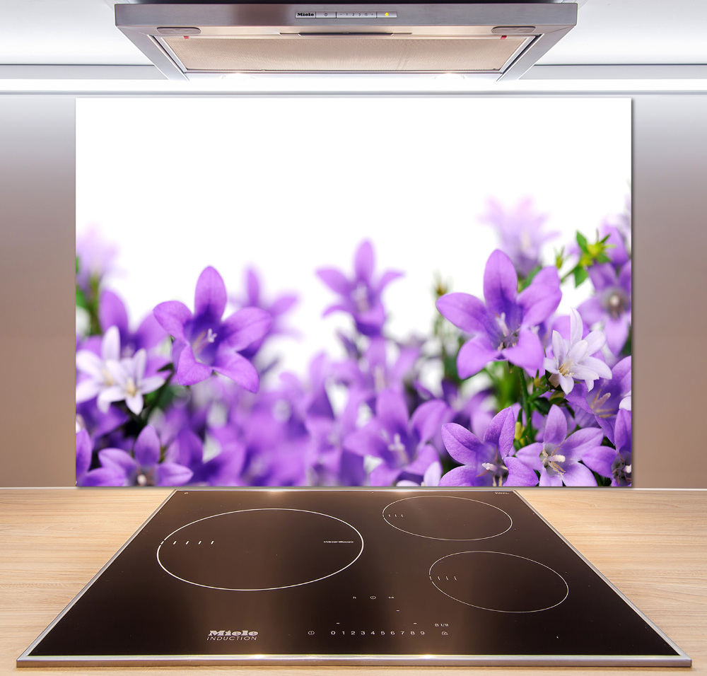 Cooker splashback Purple bells