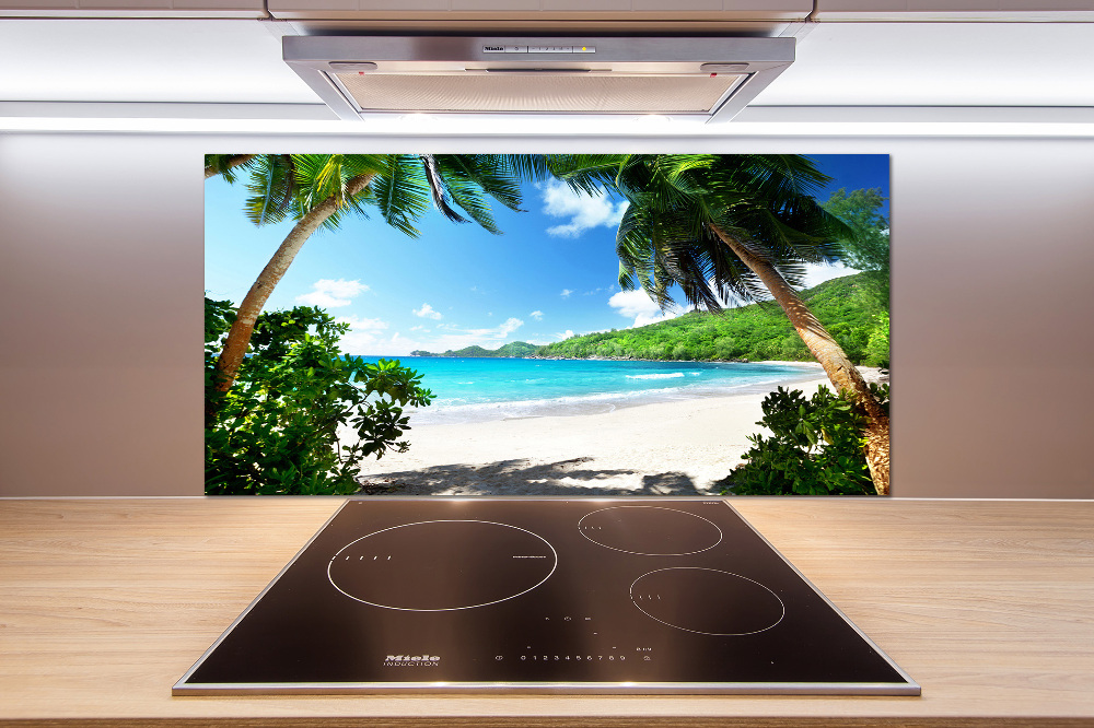 Cooker splashback Seychelles beach