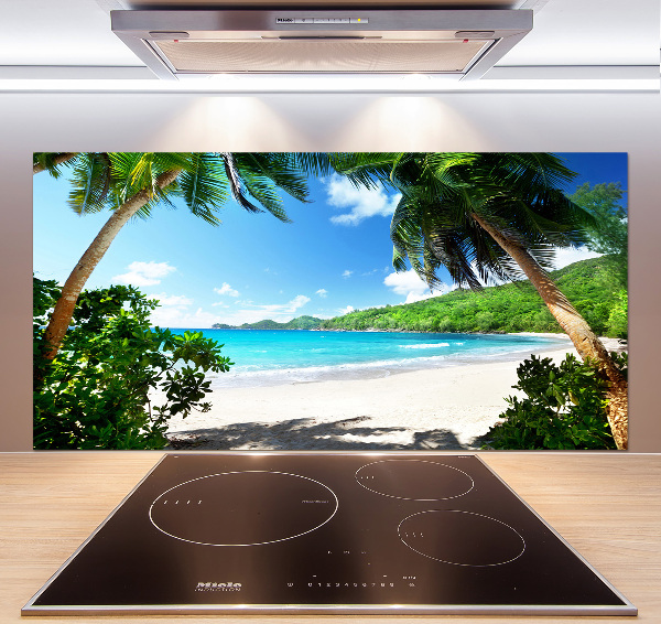 Cooker splashback Seychelles beach