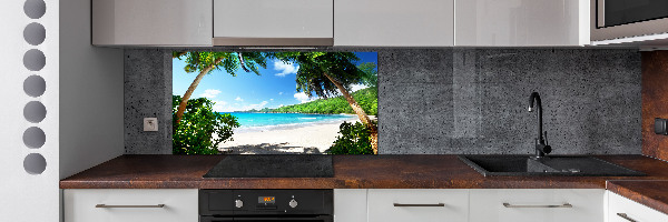 Cooker splashback Seychelles beach