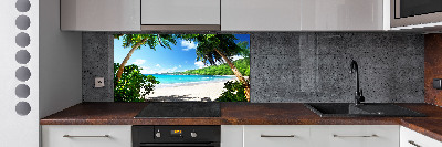 Cooker splashback Seychelles beach