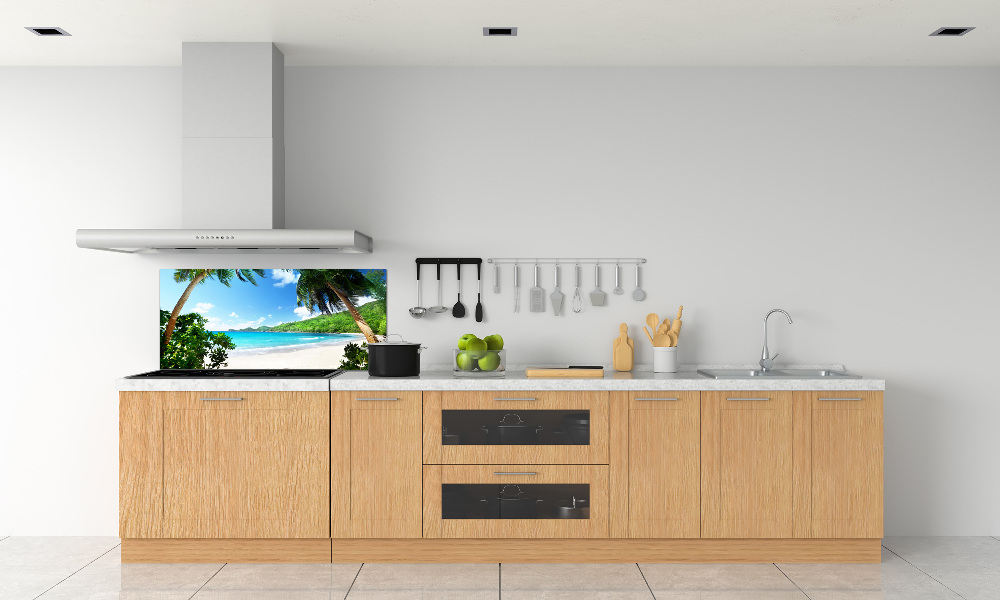 Cooker splashback Seychelles beach